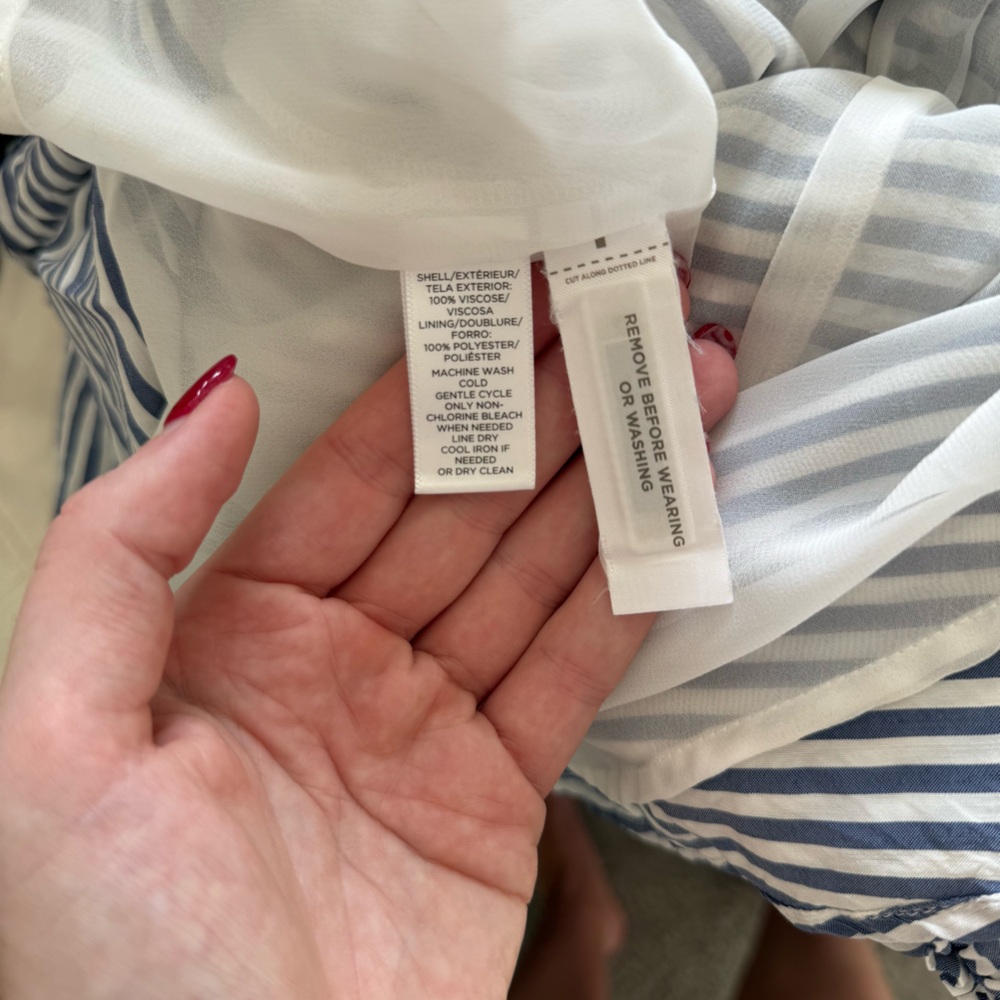 Ann Taylor LOFT Meadow Stripe Ruffle Dress - Picture 10 of 10